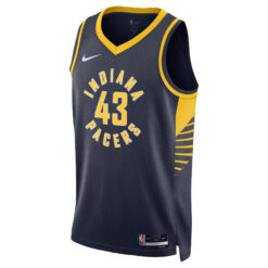 Alternative view of Pascal Siakam Indiana Pacers Navy Icon Edition Jersey - All Stitched