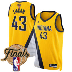 Pascal Siakam Indiana Pacers Yellow Statement Edition Jersey - All Stitched