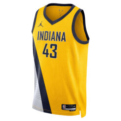 Alternative view of Pascal Siakam Indiana Pacers Yellow Statement Edition Jersey - All Stitched
