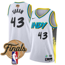 Pascal Siakam Indiana Pacers White City Edition Jersey - All Stitched