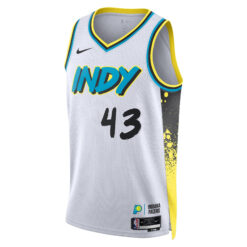Alternative view of Pascal Siakam Indiana Pacers White City Edition Jersey - All Stitched
