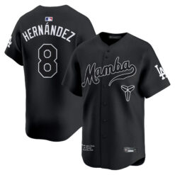 Kike Hernandez Los Angeles Dodgers Black Kobe Honor Collection Limited Jersey - All Stitched