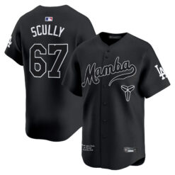 Vin Scully Los Angeles Dodgers Black Kobe Honor Collection Limited Jersey - All Stitched