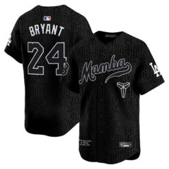 Kobe Bryant Los Angeles Dodgers Black Mamba Kobe Honor Collection Limited Jersey - All Stitched