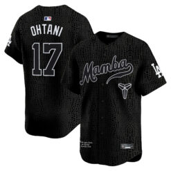 Shohei Ohtani Los Angeles Dodgers Black Mamba Kobe Honor Collection Limited Jersey - All Stitched