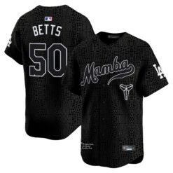 Mookie Betts Los Angeles Dodgers Black Mamba Kobe Honor Collection Limited Jersey - All Stitched