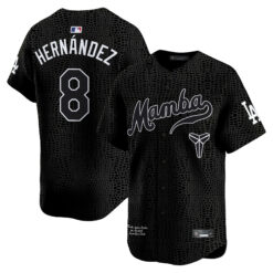 Kike Hernandez Los Angeles Dodgers Black Mamba Kobe Honor Collection Limited Jersey - All Stitched