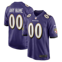 Custom Baltimore Ravens Purple Home Game Jersey - All Stitched