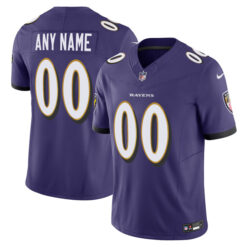 Custom Baltimore Ravens Purple Home Vapor F.U.S.E Limited Jersey - All Stitched