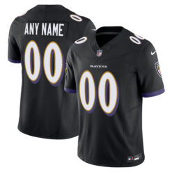 Custom Baltimore Ravens Black Alternate Vapor F.U.S.E Limited Jersey - All Stitched