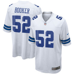 Tyler Booker Dallas Cowboys White Away Game Jersey - All Stitched
