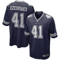Donovan Ezeiruaku Dallas Cowboys Navy Home Game Jersey - All Stitched