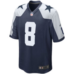 Alternative view of Troy Aikman Dallas Cowboys Navy Alternate Game Jersey - All Stitched