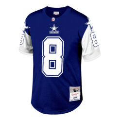 Alternative view of Troy Aikman Dallas Cowboys Navy Alternate Legacy Jersey - All Stitched