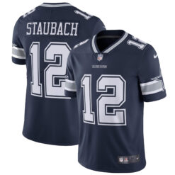 Roger Staubach Dallas Cowboys Navy Vapor Limited Jersey - All Stitched