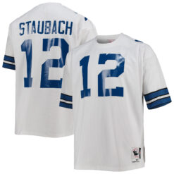 Roger Staubach Dallas Cowboys White 1971 Throwback Jersey - All Stitched
