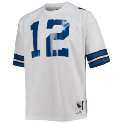 Alternative view of Roger Staubach Dallas Cowboys White 1971 Throwback Jersey - All Stitched