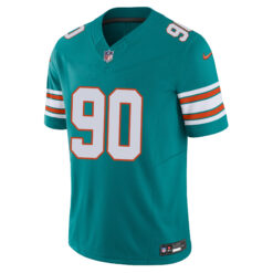 Alternative view of Kenneth Grant Miami Dolphins Aqua Alternate Vapor F.U.S.E Limited Jersey - All Stitched