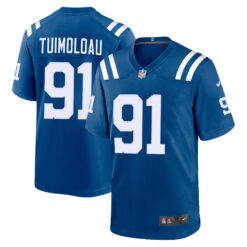 JT Tuimoloau Indianapolis Colts Royal Blue Home Game Jersey - All Stitched