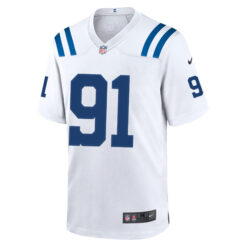 Alternative view of JT Tuimoloau Indianapolis Colts White Away Game Jersey - All Stitched