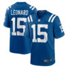 Riley Leonard Indianapolis Colts Royal Blue Home Game Jersey - All Stitched