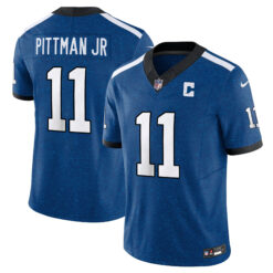 Michael Pittman Jr Indianapolis Colts Royal Blue Indiana Nights Alternate Vapor F.U.S.E Limited Jersey - All Stitched
