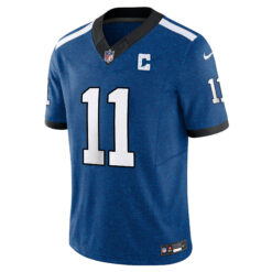 Alternative view of Michael Pittman Jr Indianapolis Colts Royal Blue Indiana Nights Alternate Vapor F.U.S.E Limited Jersey - All Stitched