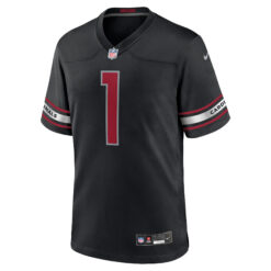 Alternative view of Kyler Murray Arizona Cardinals Black Alternate Game Jersey - All Stitched