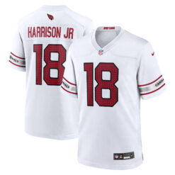 Marvin Harrison Jr Arizona Cardinals White Road Game Jersey - All Stitched