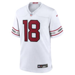 Alternative view of Marvin Harrison Jr Arizona Cardinals White Road Game Jersey - All Stitched