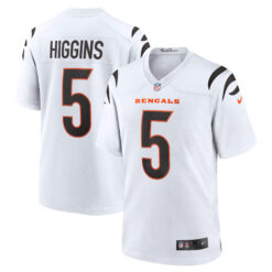 Tee Higgins Cincinnati Bengals White Road Game Jersey - All Stitched