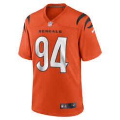 Alternative view of Sam Hubbard Cincinnati Bengals Orange Alternate Game Jersey - All Stitched