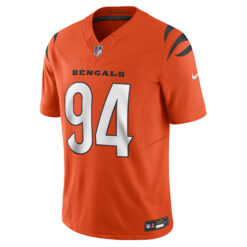 Alternative view of Sam Hubbard Cincinnati Bengals Orange Alternate Vapor F.U.S.E Limited Jersey - All Stitched