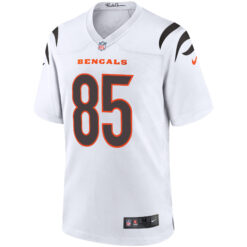 Alternative view of Chad Johnson Cincinnati Bengals White Road Game Jersey - All Stitched