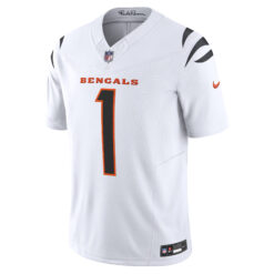 Alternative view of Ja'Marr Chase Cincinnati Bengals White Road Vapor F.U.S.E Limited Jersey - All Stitched