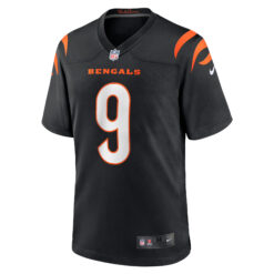 Alternative view of Joe Burrow Cincinnati Bengals Black Home Game Jersey - All Stitched