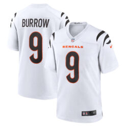 Joe Burrow Cincinnati Bengals White Road Game Jersey - All Stitched