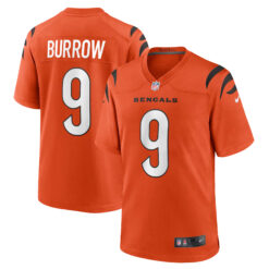 Joe Burrow Cincinnati Bengals Orange Alternate Game Jersey - All Stitched