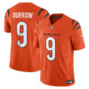 Joe Burrow Cincinnati Bengals Orange Alternate Vapor F.U.S.E Limited Jersey - All Stitched