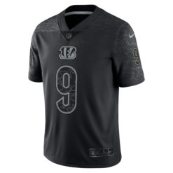Alternative view of Joe Burrow Cincinnati Bengals Black RFLCTV Limited Jersey - All Stitched