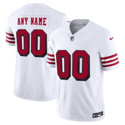 Custom San Francisco 49ers White Alternate Vapor F.U.S.E Limited Jersey - All Stitched