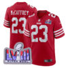 Christian McCaffrey San Francisco 49ers Scarlet Game Jersey - All Stitched