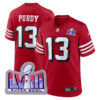 Brock Purdy San Francisco 49ers Scarlet Alternate Game Jersey - All Stitched