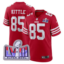 George Kittle San Francisco 49ers Scarlet Game Jersey - All Stitched