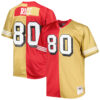 Jerry Rice San Francisco 49ers Scarlet Gold Split Throwback Jersey - All Stitched