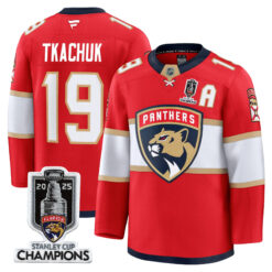 Matthew Tkachuk Florida Panthers Stanley Cup Champions Red Home Jersey - All Stitched