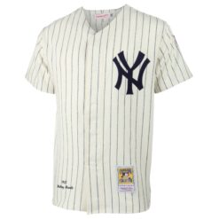 Alternative view of Mickey Mantle New York Yankees Cream 1951 Cooperstown Collection Jersey - All Stitched