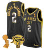 Shai Gilgeous-Alexander Oklahoma City Thunder Black Gold 2025 Champions Jersey - All Stitched