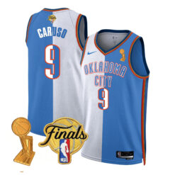 Alex Caruso Oklahoma City Thunder White Royal Split 2025 Champions Jersey - All Stitched