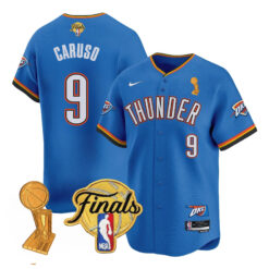 Alex Caruso Oklahoma City Thunder Baseball Royal 2025 Champions Jersey - All Stitched